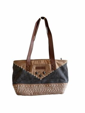 BELLA TAYLOR Western Leather Cotton Bag